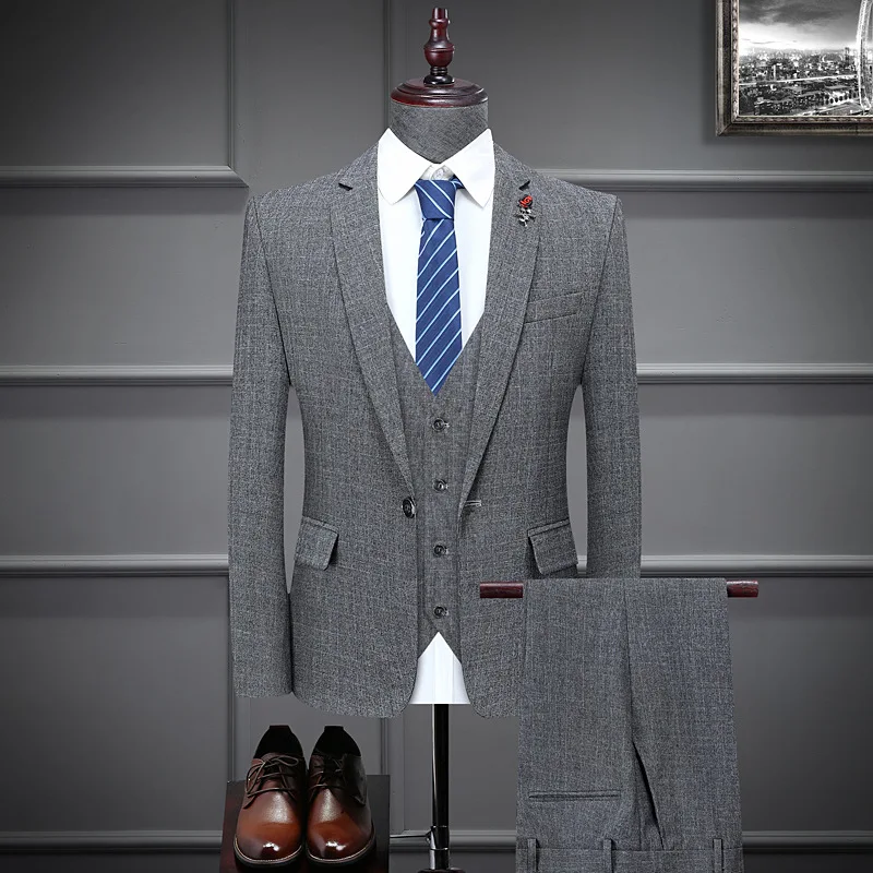 New Fashion Suits Men's Three-piece Suits Slim Business Formal Suits Casual Suits Groomsmen Groom Dress Jacket Vest Pants
New Fashion Suits Men's Three-piece Suits Slim Business Formal Suits Casual Suits Groomsmen Groom Dress Jacket Vest Pants