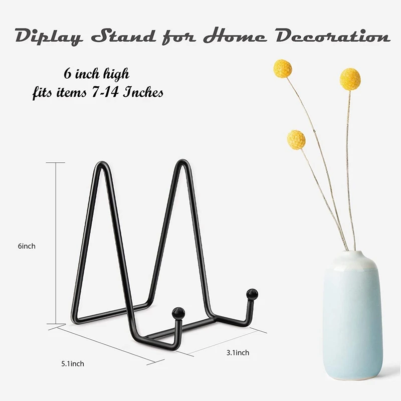 New 6 Pack Display Stands Holders, Black Iron Easel Plate Holder Display Stands Metal Wire Frame Holders for Pictures
New 6 Pack Display Stands Holders, Black Iron Easel Plate Holder Display Stands Metal Wire Frame Holders for Pictures