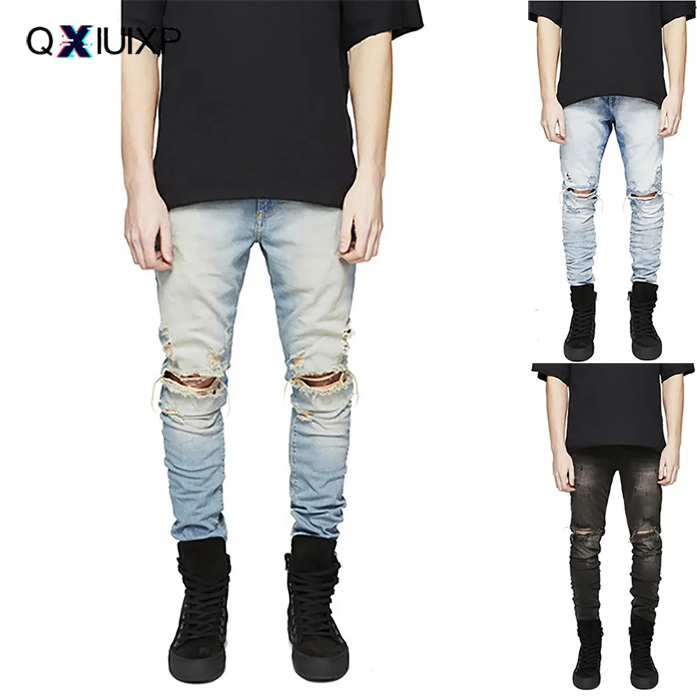 QXIUIXP 2022 New Street Men's Ripped Jeans Men Korean Version High Street Personality Design Denim Pant Casual Holes Trousers
QXIUIXP 2022 New Street Men's Ripped Jeans Men Korean Version High Street Personality Design Denim Pant Casual Holes Trousers