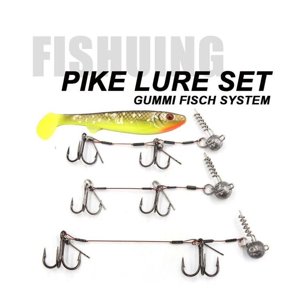 1pc Pike Stinger Fishing Rig Treble Hook Center Pin Connector Set Perfect Corkscrew Stingers High Flexibility Stainless Steel
1pc Pike Stinger Fishing Rig Treble Hook Center Pin Connector Set Perfect Corkscrew Stingers High Flexibility Stainless Steel