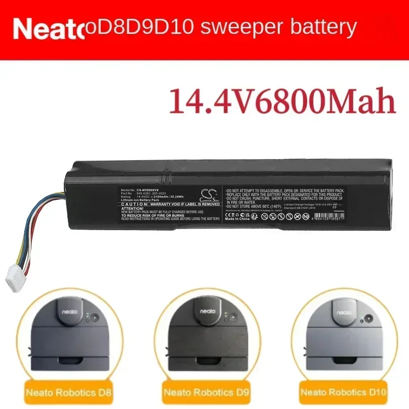 Подходит для подметального робота Lito Neato D8 D9 D10 литиевая батарея 14 4 В/6800 мАч