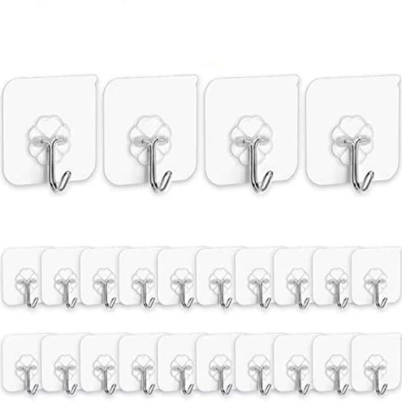 Adhesive Hooks Kitchen Wall Hooks Transparent Hooks for Bathroom Self Adhesive Door Wall Hook Multi-Purpose Hooks
Adhesive Hooks Kitchen Wall Hooks Transparent Hooks for Bathroom Self Adhesive Door Wall Hook Multi-Purpose Hooks