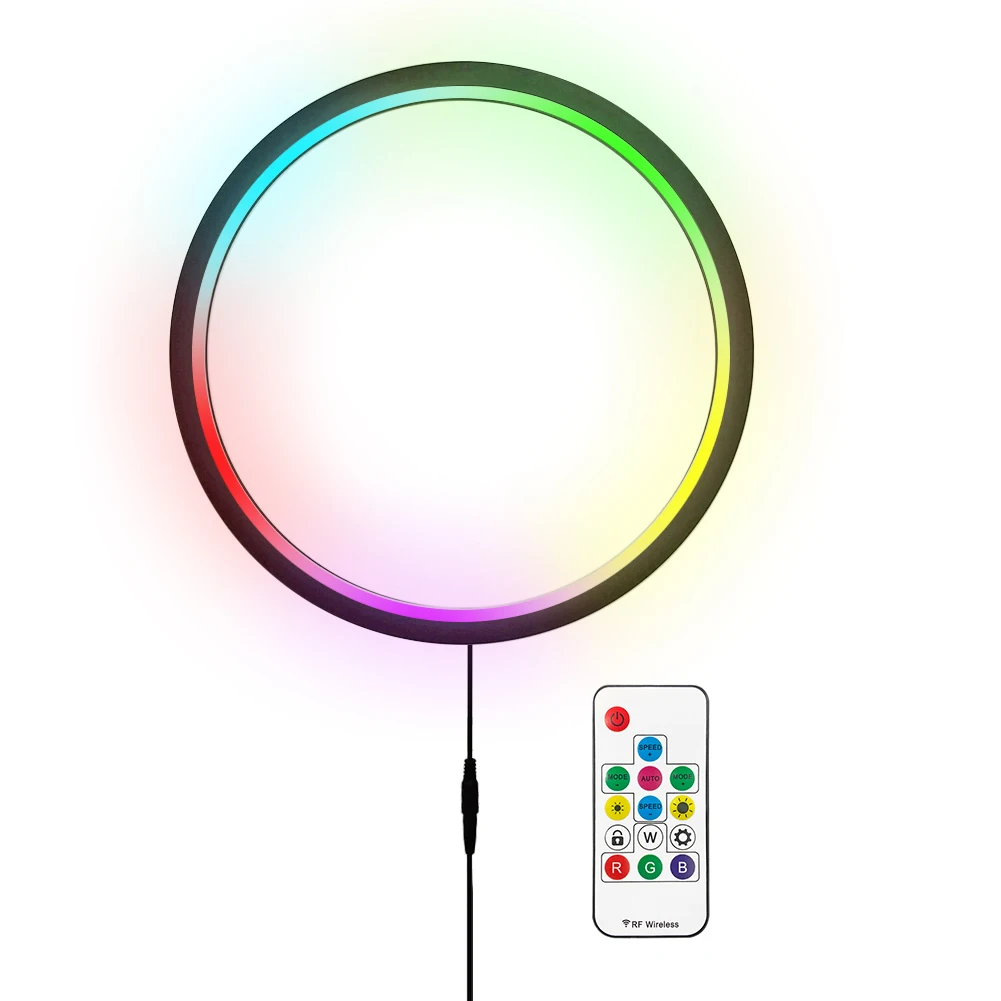 Светильник RGB круговой Диаметр 25 см, современный круглый светодиодный цветной настенный светильник с дистанционным управлением, ночсветил...
Светильник RGB круговой Диаметр 25 см, современный круглый светодиодный цветной настенный светильник с дистанционным управлением, ночсветил...