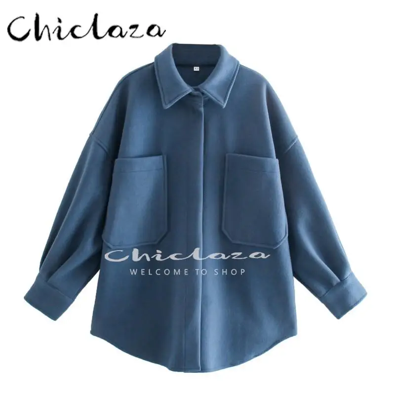 CHICLAZA 2022 Spring Autumn Woman Fashion Loose Shirt Coat Ladies Casual Solid Pocket Long Sleeve Jacket Outwear Female
CHICLAZA 2022 Spring Autumn Woman Fashion Loose Shirt Coat Ladies Casual Solid Pocket Long Sleeve Jacket Outwear Female
