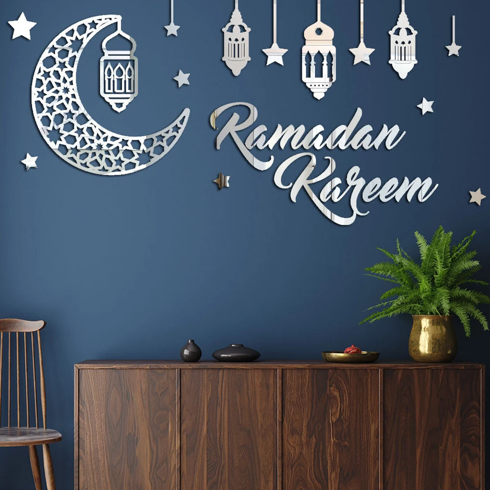 1SET Eid Mubarak Wall Stickers Acrylic Mirror Decal Muslim Art Murals Islam Ramadan 3D Sticker Living Room Home Decor Wallpaper
1SET Eid Mubarak Wall Stickers Acrylic Mirror Decal Muslim Art Murals Islam Ramadan 3D Sticker Living Room Home Decor Wallpaper