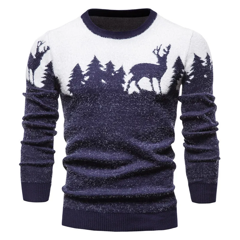 2023 Men's Snowy Deer Christmas Tree Crew Neck Pullover Sweater - Thermal Holiday Sweater for Men
2023 Men's Snowy Deer Christmas Tree Crew Neck Pullover Sweater - Thermal Holiday Sweater for Men