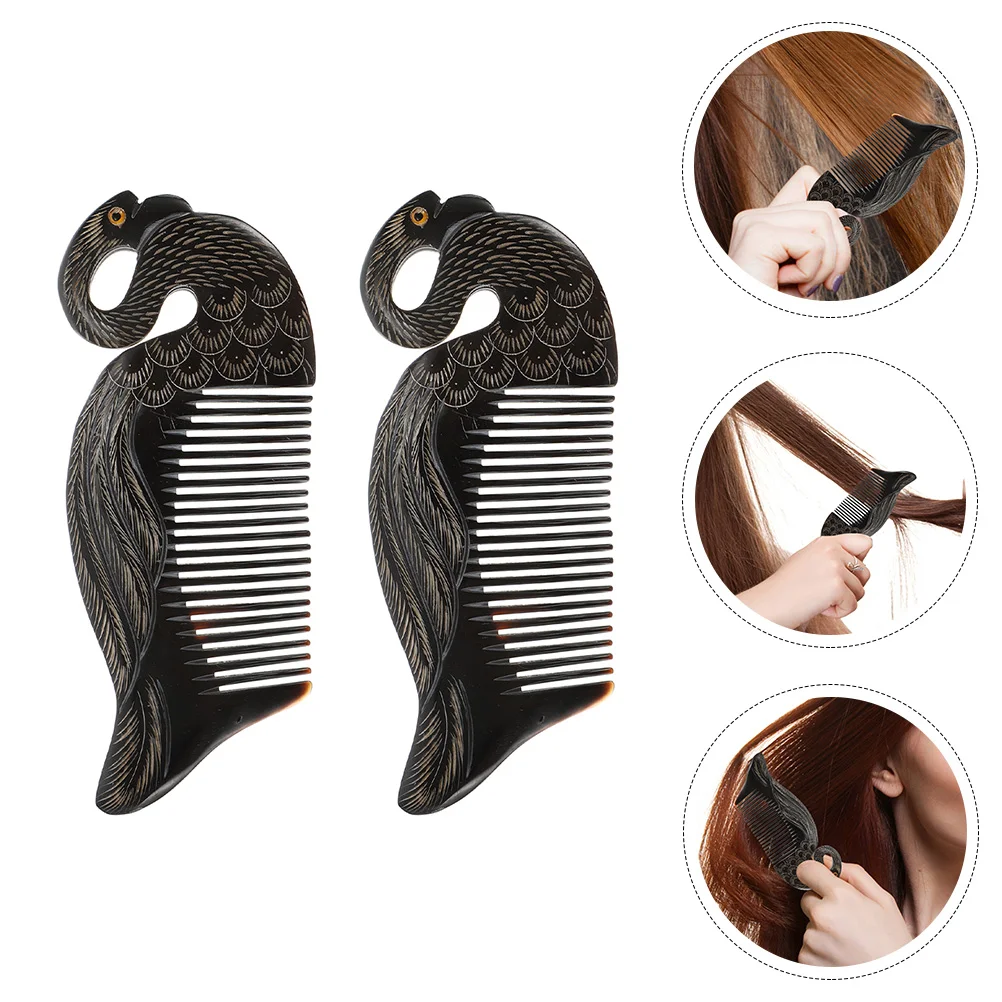 2 Pcs Black Swan Horn Comb Women Hair Teasing Hairdressing Tool Head Massager Portable
2 Pcs Black Swan Horn Comb Women Hair Teasing Hairdressing Tool Head Massager Portable