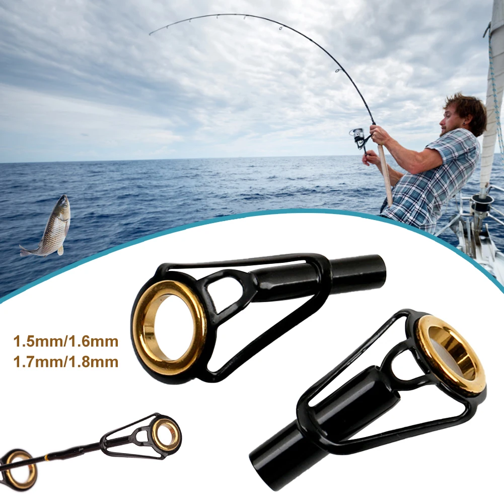 Fishing Rod Tips Stainless Steel Heavy Duty Ceramic Fishing Pole Ring Guides Fishing Accessories Tackles 1.5mm/1.6mm/1.7mm/1.8mm
Fishing Rod Tips Stainless Steel Heavy Duty Ceramic Fishing Pole Ring Guides Fishing Accessories Tackles 1.5mm/1.6mm/1.7mm/1.8mm