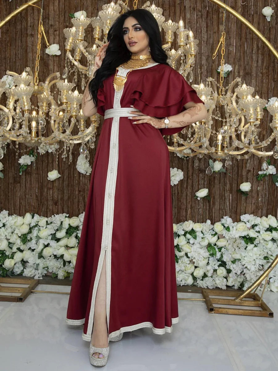 Abaya Jalabiya Hijab Dress Muslim Abayas Women Fashion Ribbon Islamic Ramadan Dubai Arabic Moroccan Kaftan Maroon Satin Cardigan
Abaya Jalabiya Hijab Dress Muslim Abayas Women Fashion Ribbon Islamic Ramadan Dubai Arabic Moroccan Kaftan Maroon Satin Cardigan
