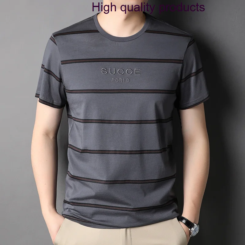 100% Summer Cotton Men's Luxury Short Sleeve Letter Embroidery Casual Thin Male T-shirts Simple Man Tees 3XL
100% Summer Cotton Men's Luxury Short Sleeve Letter Embroidery Casual Thin Male T-shirts Simple Man Tees 3XL