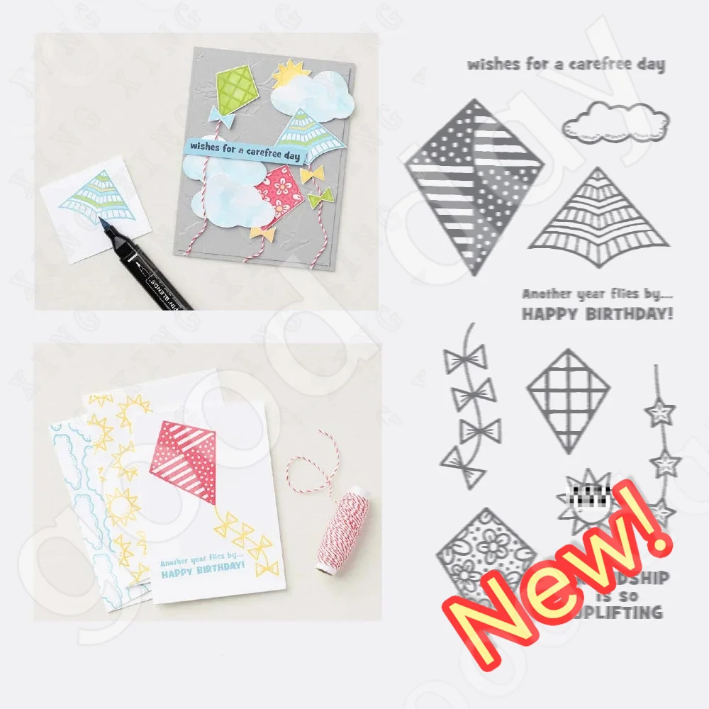Metal Cutting Dies and Stamps Clear Silicone Stamps for Embossing Paper Diy Scrapbooking/photo Album Decorative Kite 2023 New
Metal Cutting Dies and Stamps Clear Silicone Stamps for Embossing Paper Diy Scrapbooking/photo Album Decorative Kite 2023 New