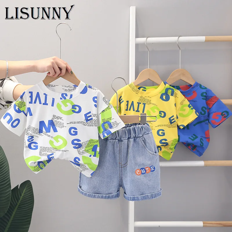 Baby Boy Clothing Sets 2022 Summer Infant Short Sleeve O-Neck T Shirt Shorts Kids Tracksuit Cotton Child Outfits printed Letter
Baby Boy Clothing Sets 2022 Summer Infant Short Sleeve O-Neck T Shirt Shorts Kids Tracksuit Cotton Child Outfits printed Letter