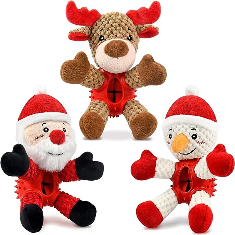 Christmas Dog Toys Food Dispensing Rubber Dog Chew Bite Toy Funny Squeaky Interactive Dog Toys for Small Medium Large Pets Dogs 
Christmas Dog Toys Food Dispensing Rubber Dog Chew Bite Toy Funny Squeaky Interactive Dog Toys for Small Medium Large Pets Dogs