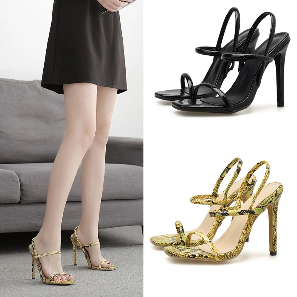 2022 New Summer Stiletto European and American Style Fashion Snake Pattern High Heels All-match Sandals Women's Shoes Party 
2022 New Summer Stiletto European and American Style Fashion Snake Pattern High Heels All-match Sandals Women's Shoes Party