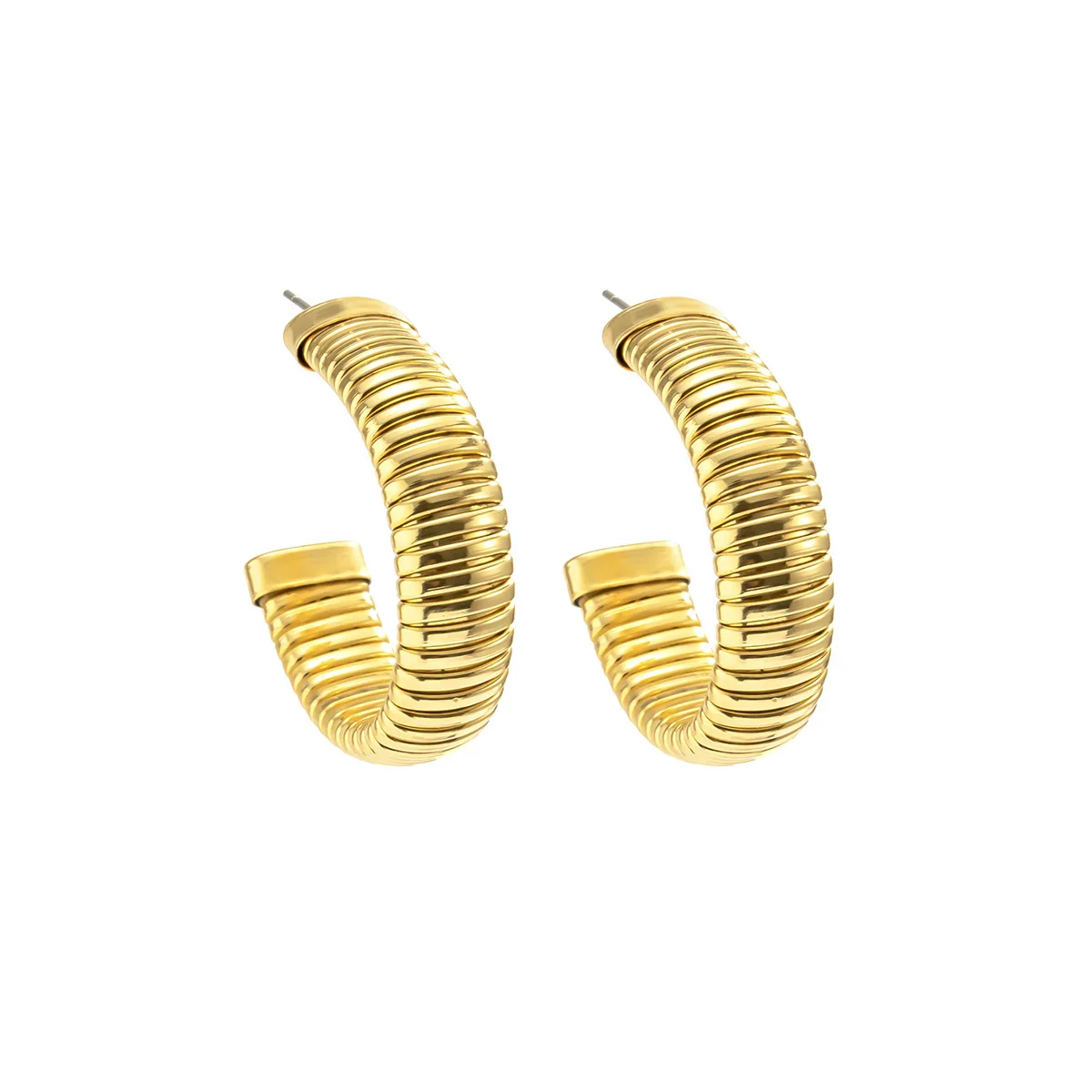 Gothic Exaggerated Punk Metallic Stripe C-Shaped Earrings Stud Geometric Metal Hip-Hop Women Gold Fashion Hoop Earring Jewelry
Gothic Exaggerated Punk Metallic Stripe C-Shaped Earrings Stud Geometric Metal Hip-Hop Women Gold Fashion Hoop Earring Jewelry