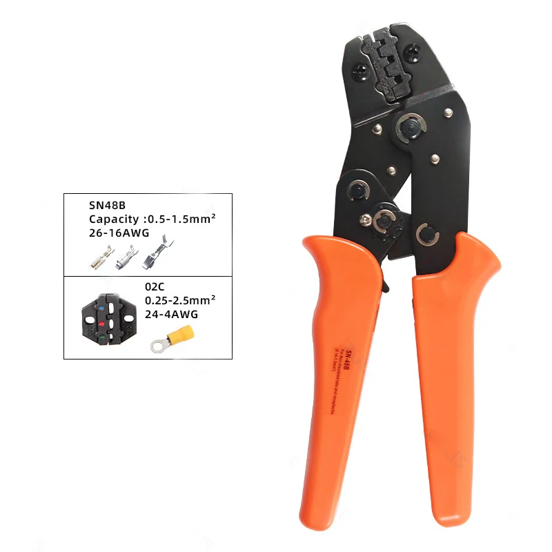 Crimping Pliers Set SN-48BS(=SN-48B+SN-28B) Jaw Kit for 2.8 4.8 6.3 VH3.96/Tube/Insulation Terminals Electrical Clamp Min Tools
Crimping Pliers Set SN-48BS(=SN-48B+SN-28B) Jaw Kit for 2.8 4.8 6.3 VH3.96/Tube/Insulation Terminals Electrical Clamp Min Tools