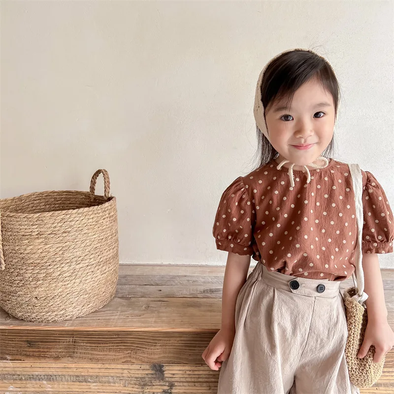 2022 summer little princess dot linen cotton blouses baby girls fashion all-match short sleeve Tops
2022 summer little princess dot linen cotton blouses baby girls fashion all-match short sleeve Tops