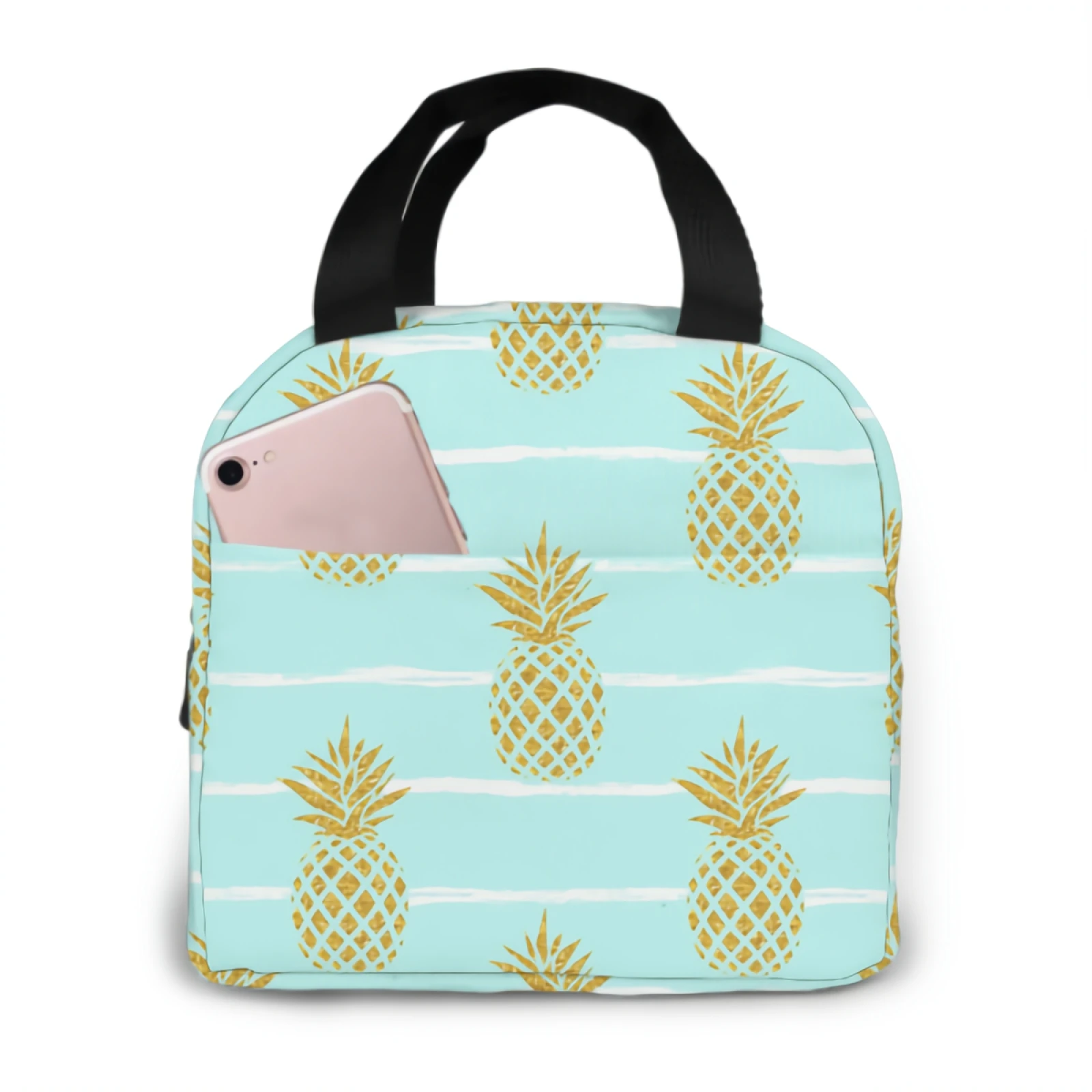 Summer Gold Pineapple Lunch Bag Adult Tote Bag Reusable Lunch Box Container For Women Men School Office Work
Summer Gold Pineapple Lunch Bag Adult Tote Bag Reusable Lunch Box Container For Women Men School Office Work