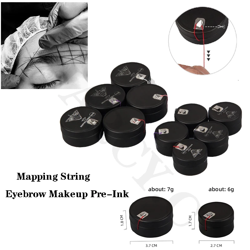 Tattoo Thread Makeup Brow Mapping String Pre-Ink Microblading Mapping String Microblading Tattoo Brow Positioning Measure Tool 
Tattoo Thread Makeup Brow Mapping String Pre-Ink Microblading Mapping String Microblading Tattoo Brow Positioning Measure Tool