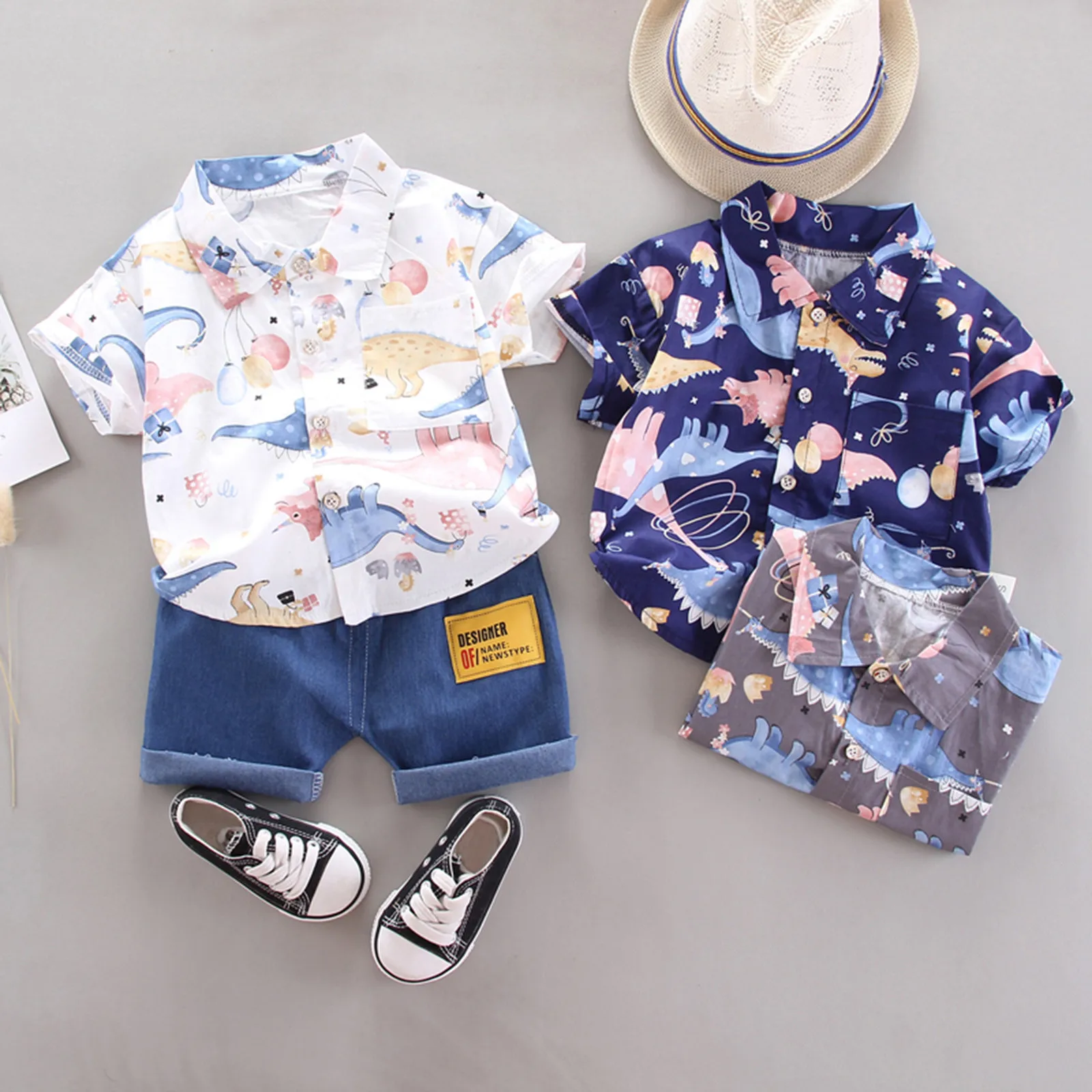Infant Baby Boys Clothes Cartoon Print T-shirt Shorts Baby Boy Outfit Set Turn-Down Collar Casual Summer Outfit Children Clothes
Infant Baby Boys Clothes Cartoon Print T-shirt Shorts Baby Boy Outfit Set Turn-Down Collar Casual Summer Outfit Children Clothes