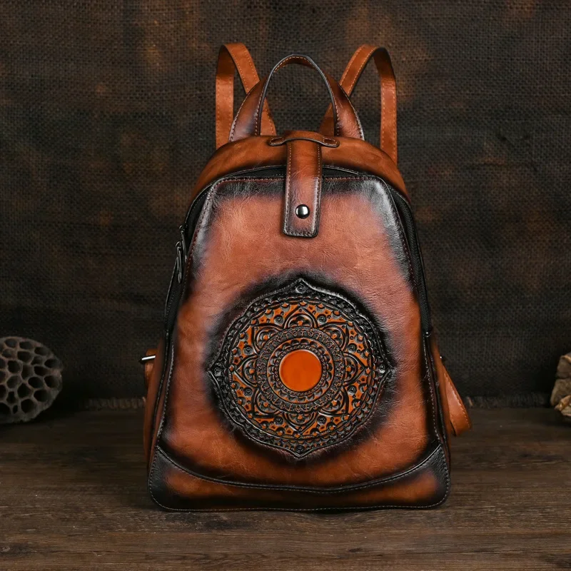 Vintage Women Leather Backpack Floral Double Shoulder Bag Retro Chiniese Style Girls Backpacks
Vintage Women Leather Backpack Floral Double Shoulder Bag Retro Chiniese Style Girls Backpacks