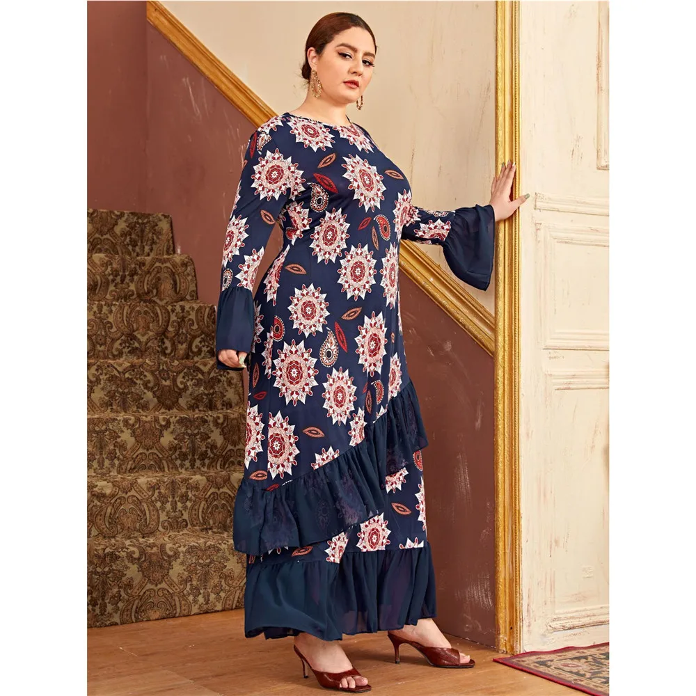 Plus Size Abayas for 2023 Spring Vintage Bohemian Print Muslim Women Long Maxi Dresses Turkey Arabic Kaftan Party Gowns Vestidos
Plus Size Abayas for 2023 Spring Vintage Bohemian Print Muslim Women Long Maxi Dresses Turkey Arabic Kaftan Party Gowns Vestidos