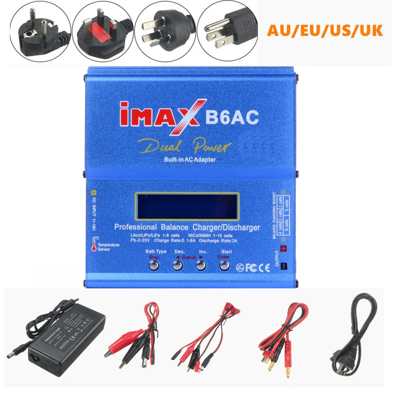 IMAX B6 AC B6AC RC Charger Lipo Battery Balance Charger 80W 6A Nimh Nicd RC Discharger Adapter for RC Drone Helicopter Gaoneng
IMAX B6 AC B6AC RC Charger Lipo Battery Balance Charger 80W 6A Nimh Nicd RC Discharger Adapter for RC Drone Helicopter Gaoneng