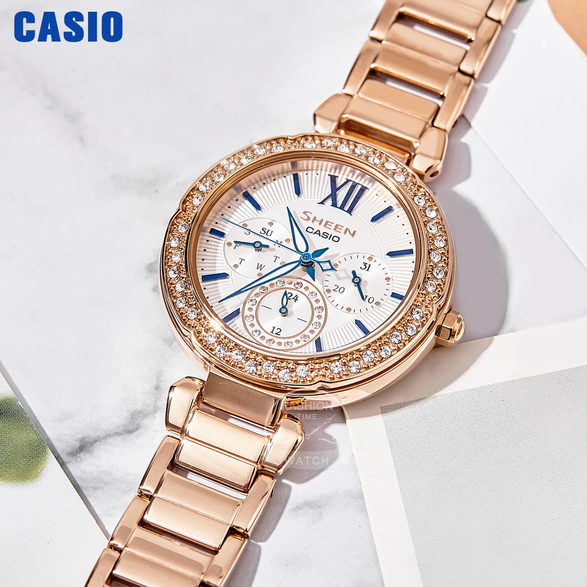 Casio watch Swarovski Crystal women watches fashion top brand luxury set ladies watch women Quartz Sport clock reloj mujer
Casio watch Swarovski Crystal women watches fashion top brand luxury set ladies watch women Quartz Sport clock reloj mujer