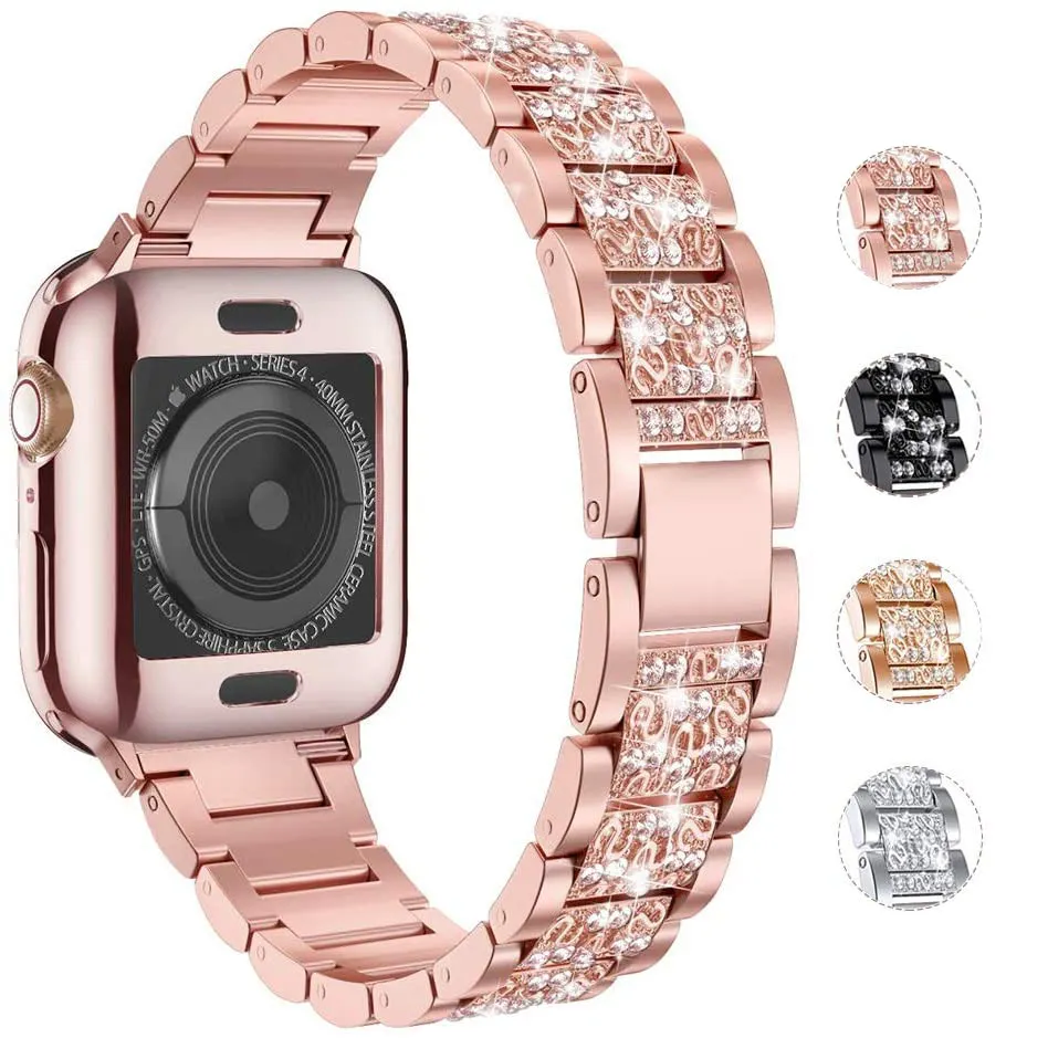 Stainless Steel Strap for Apple Watch Band 7 6 SE 5 4 42mm ultra2 49mm Diamond Bracelet Iwatch Series 9 41mm 45mm 40mm 44mm
Stainless Steel Strap for Apple Watch Band 7 6 SE 5 4 42mm ultra2 49mm Diamond Bracelet Iwatch Series 9 41mm 45mm 40mm 44mm