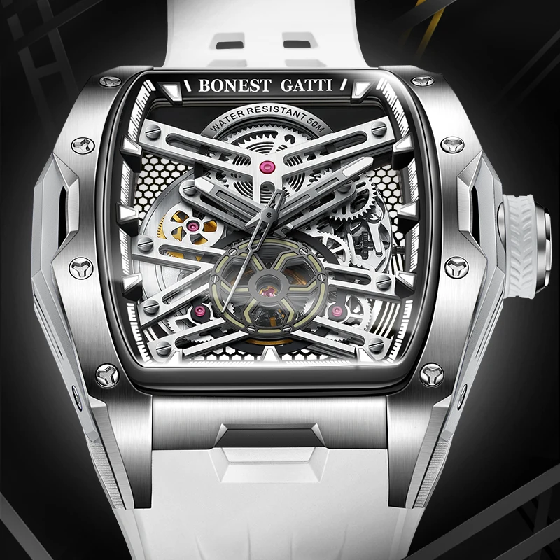 Mens Watch 5ATM Waterproof Luxury Automatic Mechanical Watches For Men Japan Movement Rubber Strap Clock Wristwatch ساعة رجالية
Mens Watch 5ATM Waterproof Luxury Automatic Mechanical Watches For Men Japan Movement Rubber Strap Clock Wristwatch ساعة رجالية