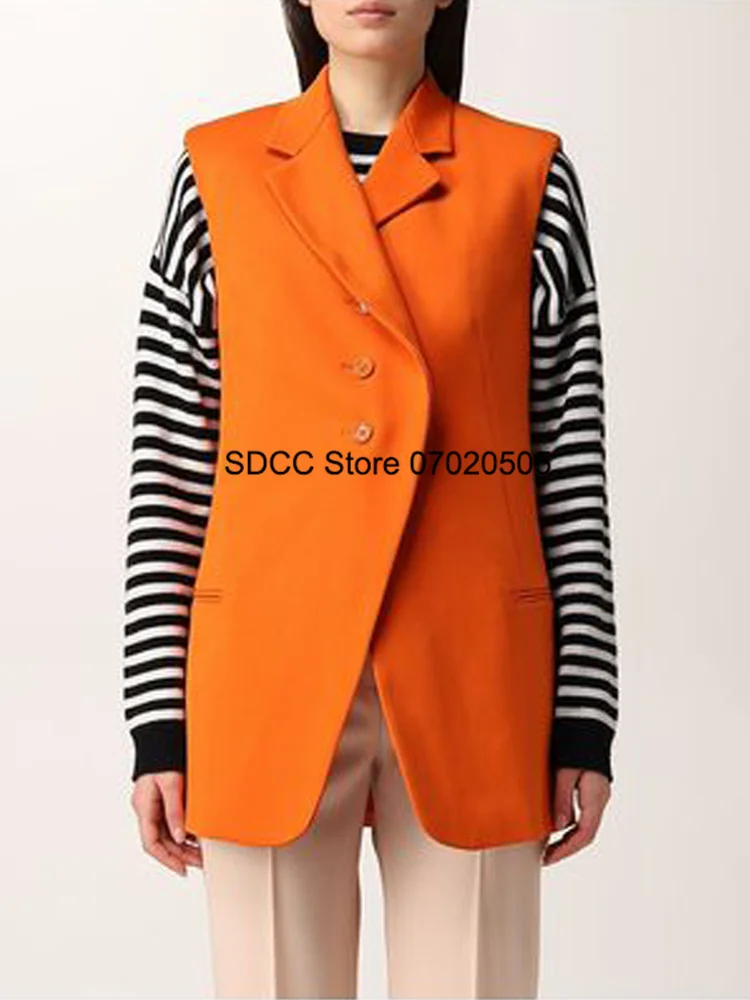 Long Women's Vest Slim Fit Lapel Single Breasted Sleeveless Jacket Party Solid Color Retro For Lady Coat Puffer Sin Mangas
Long Women's Vest Slim Fit Lapel Single Breasted Sleeveless Jacket Party Solid Color Retro For Lady Coat Puffer Sin Mangas