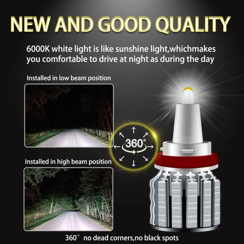 Waterproof Car Headlight Bulb 6000k Spotlight High Bright Led Headlights Universal Car Supplies Practical Car Headlights 40w
Waterproof Car Headlight Bulb 6000k Spotlight High Bright Led Headlights Universal Car Supplies Practical Car Headlights 40w