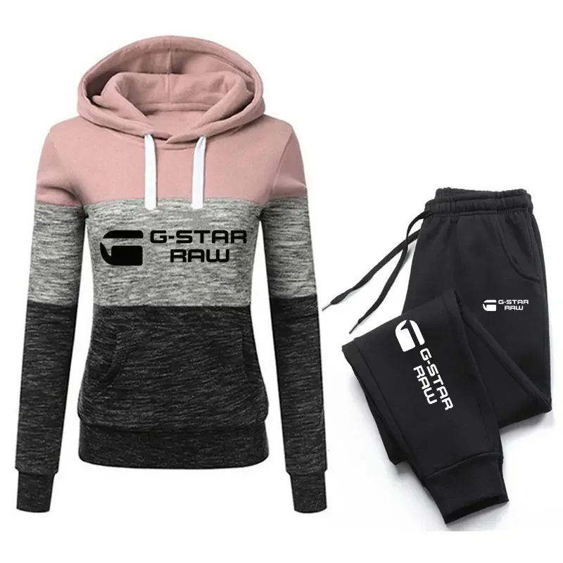 New Women Autumn Winter Fashion Tracksuits 2Piece Sets Female Striped Color Hoodie+Pants Ladies Sports Leisure Drawstring Suits
New Women Autumn Winter Fashion Tracksuits 2Piece Sets Female Striped Color Hoodie+Pants Ladies Sports Leisure Drawstring Suits