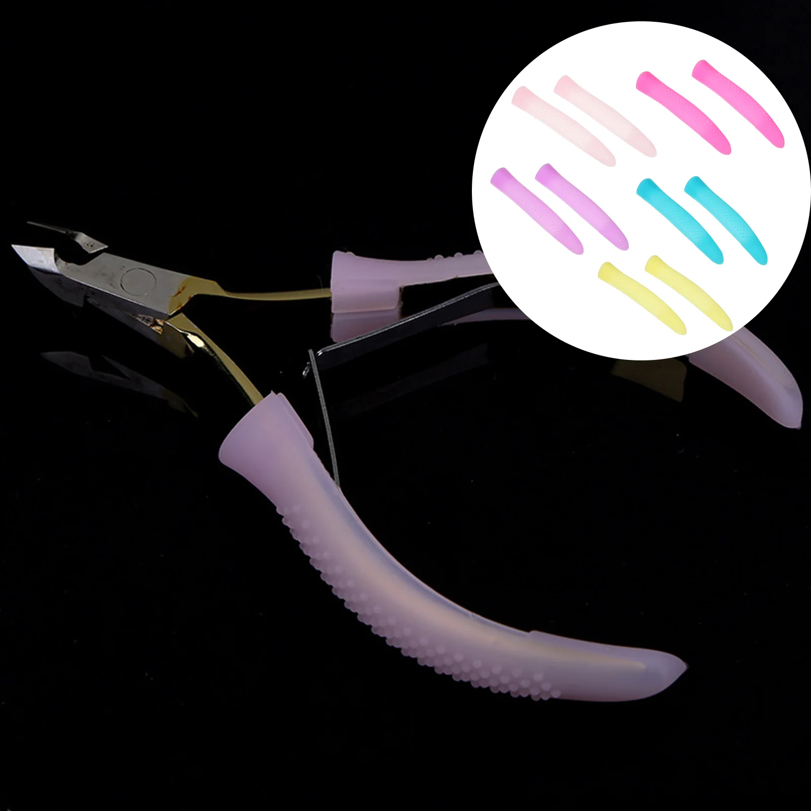 Handle Cover Sleeve Cuticle Trimmer Manicure Nipper Silicone Tools Pedicure Scissor Nail Protection Tool Cap Case Products Care
Handle Cover Sleeve Cuticle Trimmer Manicure Nipper Silicone Tools Pedicure Scissor Nail Protection Tool Cap Case Products Care