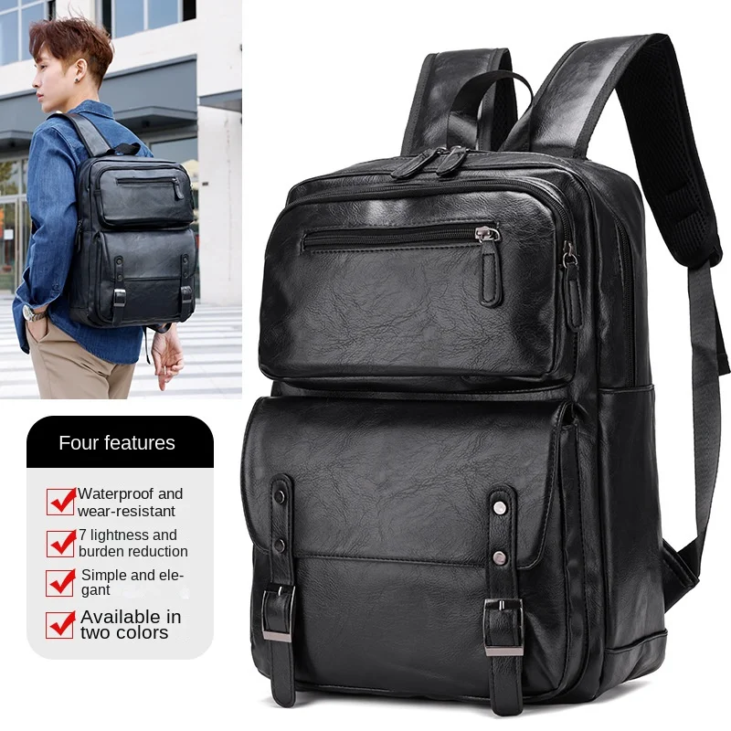 2023 New Leisure Soft Leather Backpack Men Teenager Male Large Capacity Laptop Backpack Male Travel Bags For Teenager School Bag
2023 New Leisure Soft Leather Backpack Men Teenager Male Large Capacity Laptop Backpack Male Travel Bags For Teenager School Bag