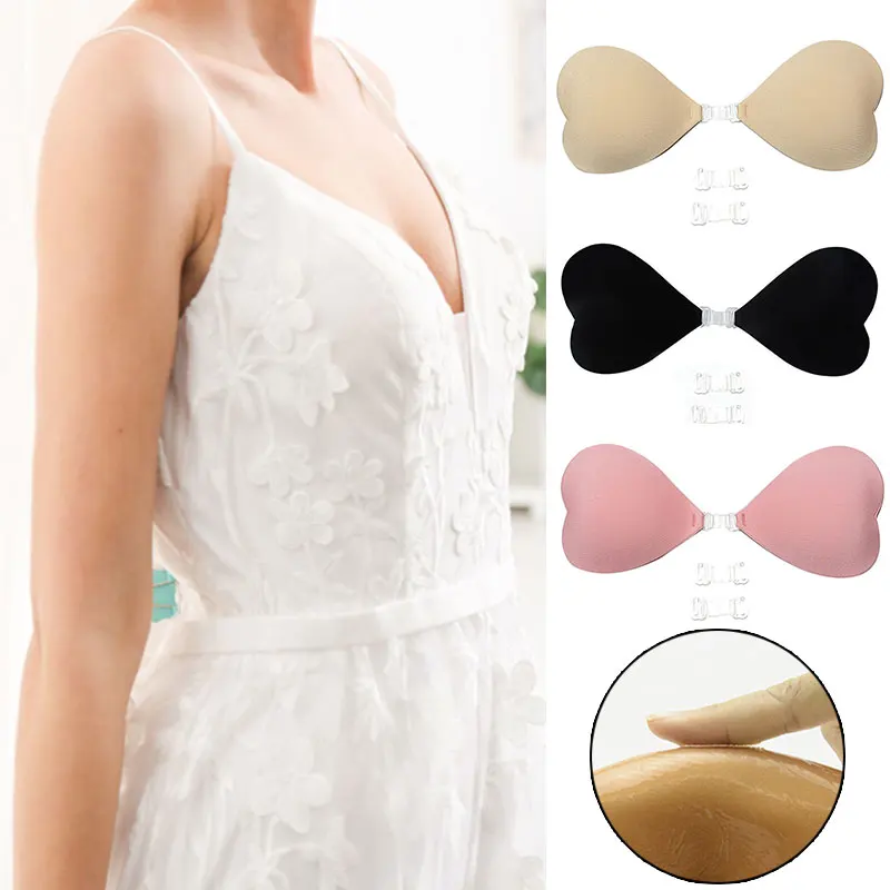 Women Invisible Push Up Bra Reusable Bust Nipple Cover Pasties Strapless Seamless Heart Shape Bra Front Closure Chest Paste
Women Invisible Push Up Bra Reusable Bust Nipple Cover Pasties Strapless Seamless Heart Shape Bra Front Closure Chest Paste