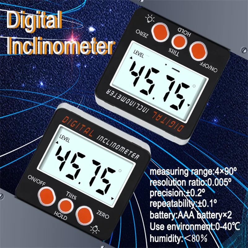 0-360 Electronic Protractor Aluminum Alloy Digital Bevel Box Angle Gauge Meter Magnets Base Measuring Tools Digital Inclinometer
0-360 Electronic Protractor Aluminum Alloy Digital Bevel Box Angle Gauge Meter Magnets Base Measuring Tools Digital Inclinometer