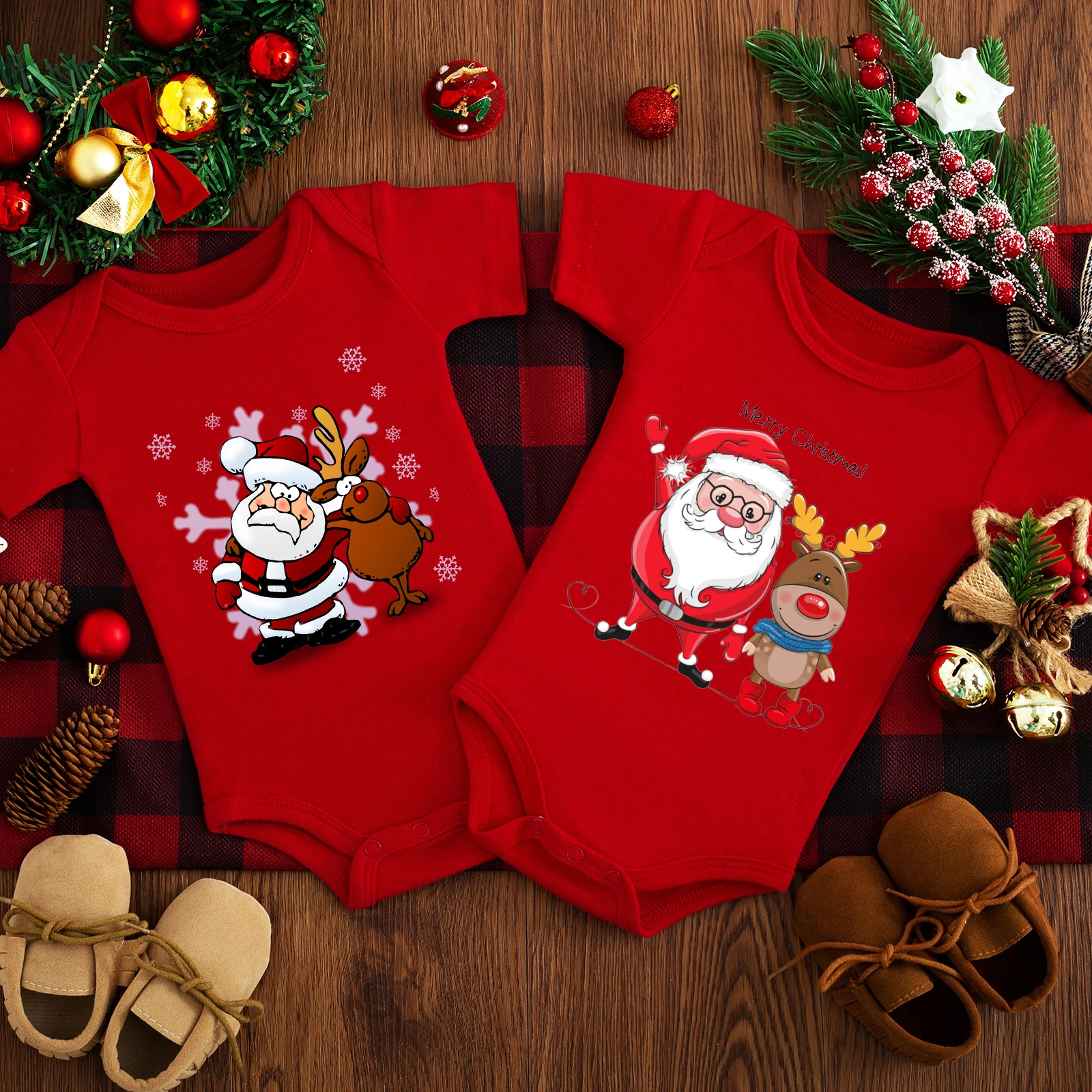 2022 Hot Sale Christmas Cute Santa Claus Christmas Tree Cartoon Print Newborn Tights Summer Baby Boy Girl Red Jumpsuit Set
2022 Hot Sale Christmas Cute Santa Claus Christmas Tree Cartoon Print Newborn Tights Summer Baby Boy Girl Red Jumpsuit Set