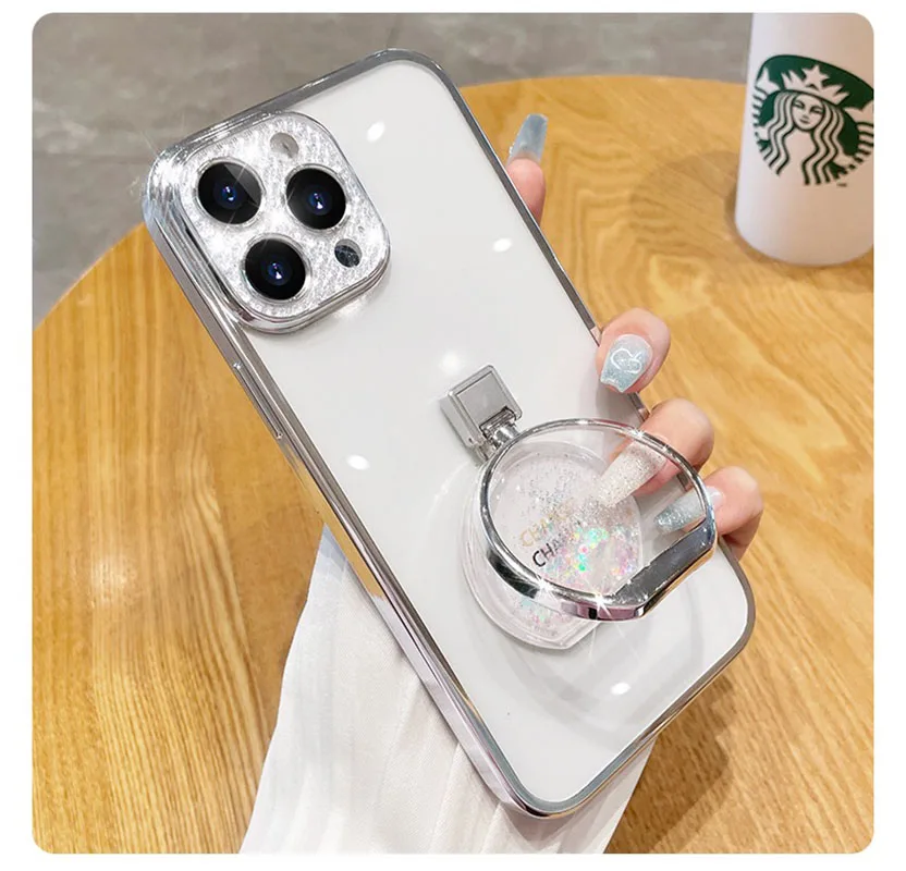 For iPhone 14 13 Pro Max Perfume Bottle Holder Phone Case For iPhone 14 Plus Case Quicksand Electroplating 6D Protective Cover
For iPhone 14 13 Pro Max Perfume Bottle Holder Phone Case For iPhone 14 Plus Case Quicksand Electroplating 6D Protective Cover