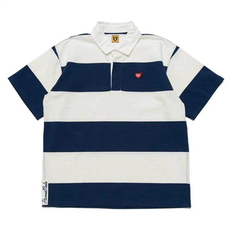 HUMAN MADE Men's T-shirt 2023 Summer New Trend Chest Love Embroidery Polo Neck Stripe Tees Casual Cotton Loose Short Sleeve Tops
HUMAN MADE Men's T-shirt 2023 Summer New Trend Chest Love Embroidery Polo Neck Stripe Tees Casual Cotton Loose Short Sleeve Tops
