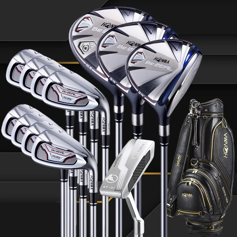 

New Honma 535 Men' s Golf Clubs Complete Set With Drivers + Fairway Woods+Putters +Bags For Beginner or Intermediate Learners