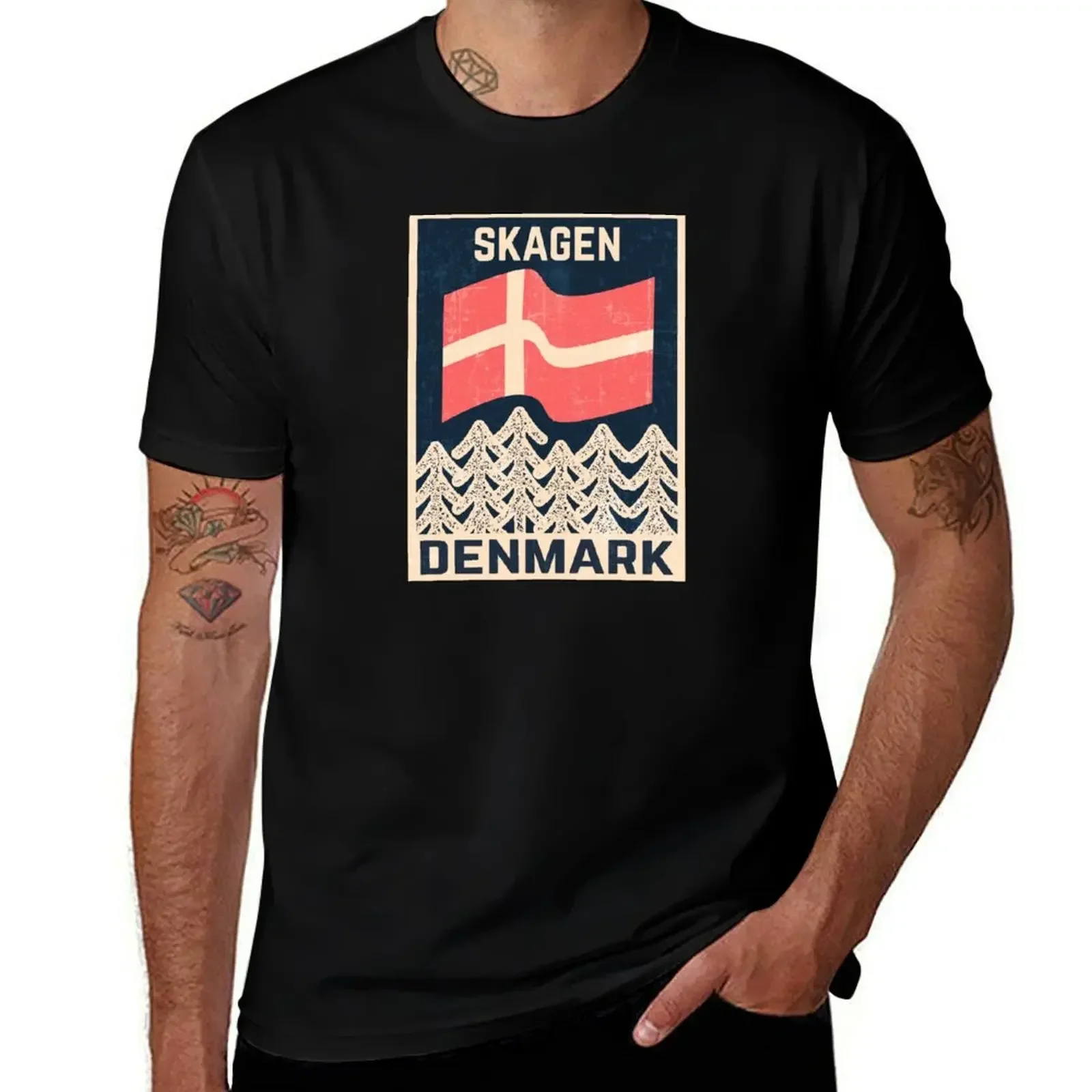 Винтажная футболка Skagen Denmark Design винтажная рубашка в стиле аниме дешевые