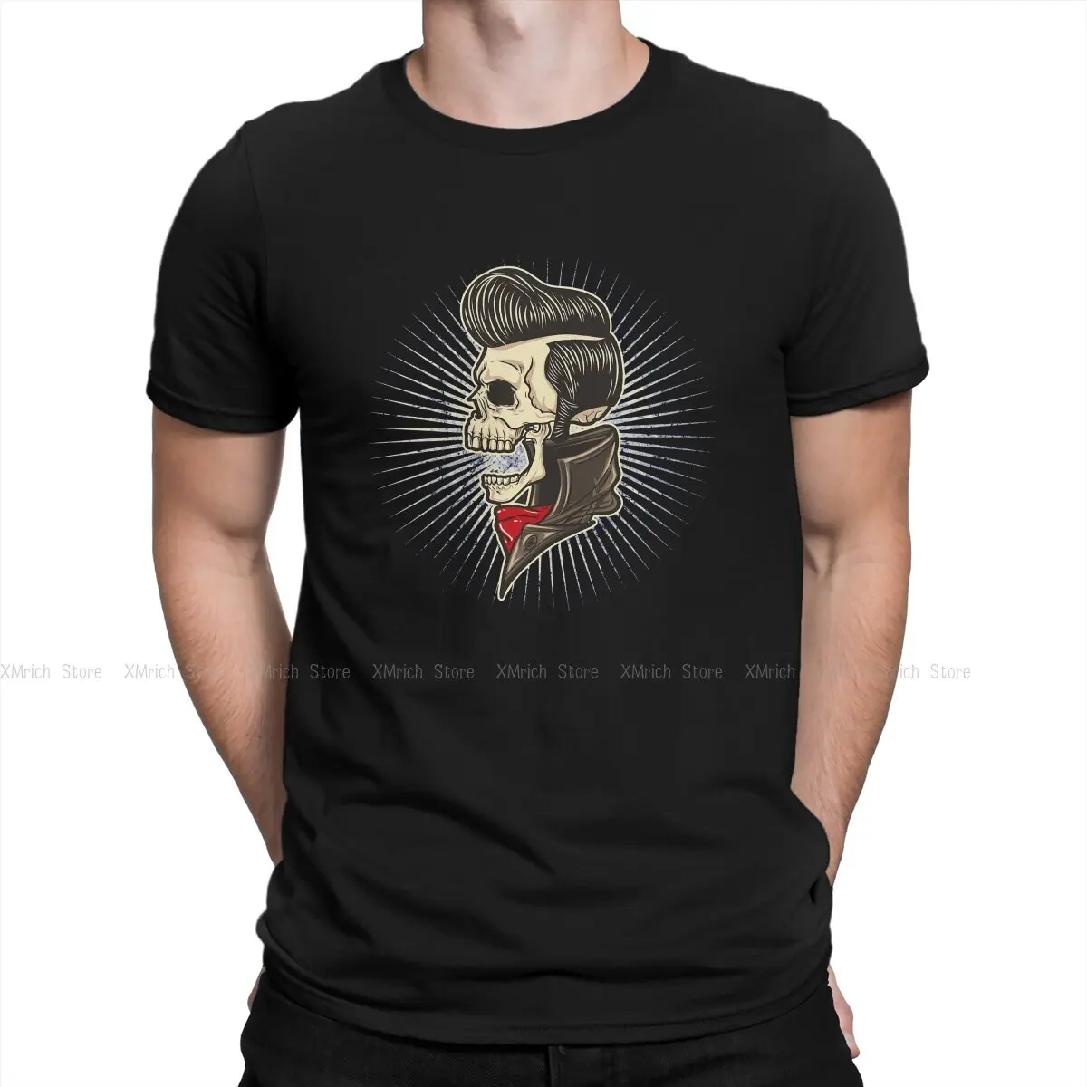 Men Skull Slick Hair T Shirts Rockabilly Rock and Roll Pure Cotton Clothing Unique Short Sleeve O Neck Tee Shirt Graphic
Men Skull Slick Hair T Shirts Rockabilly Rock and Roll Pure Cotton Clothing Unique Short Sleeve O Neck Tee Shirt Graphic