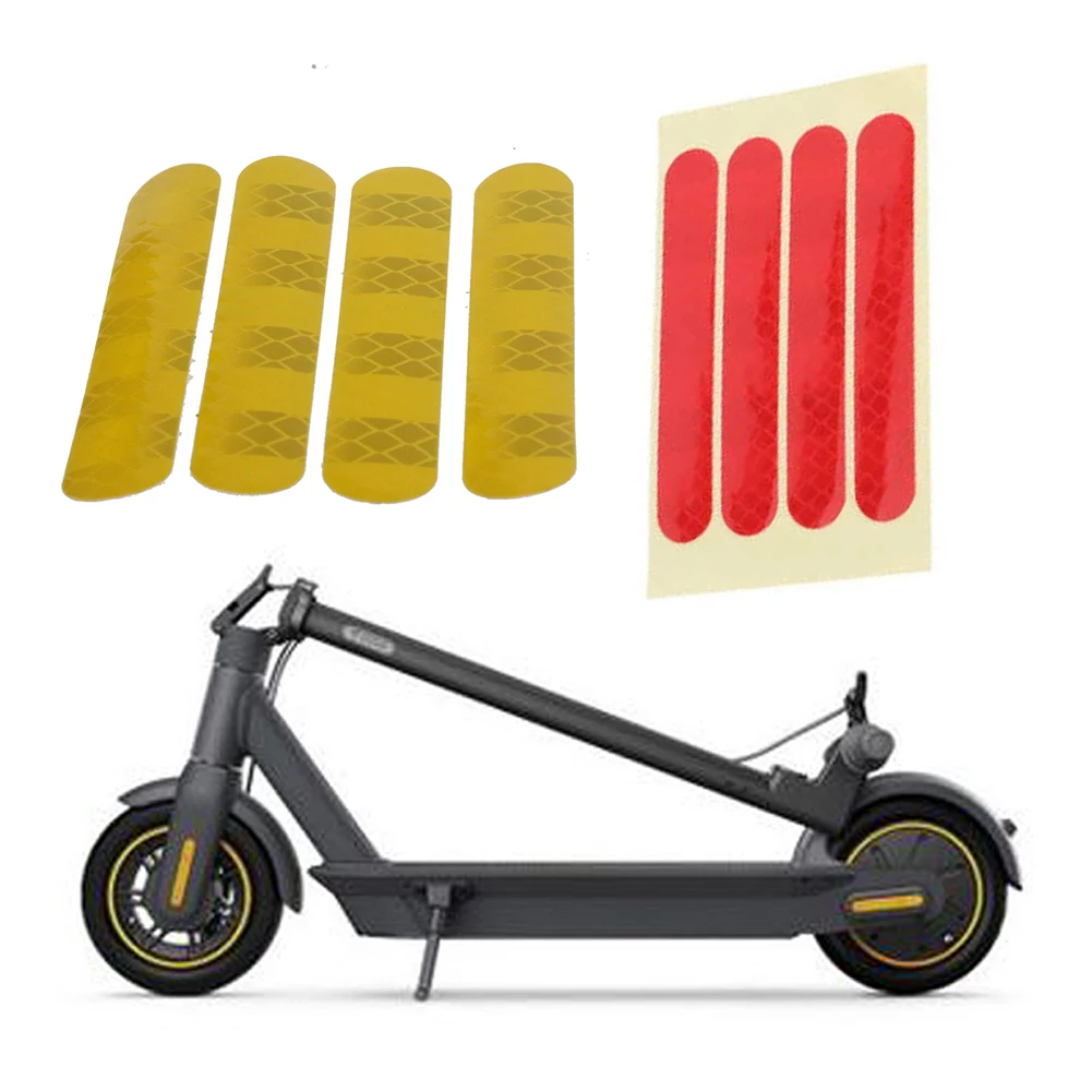4pcs/set Electric Scooter Reflective Stickers On Font And Rear Fork For Ninebot Max G30 Wheel Hub Enlarged Decorative Sticker
4pcs/set Electric Scooter Reflective Stickers On Font And Rear Fork For Ninebot Max G30 Wheel Hub Enlarged Decorative Sticker