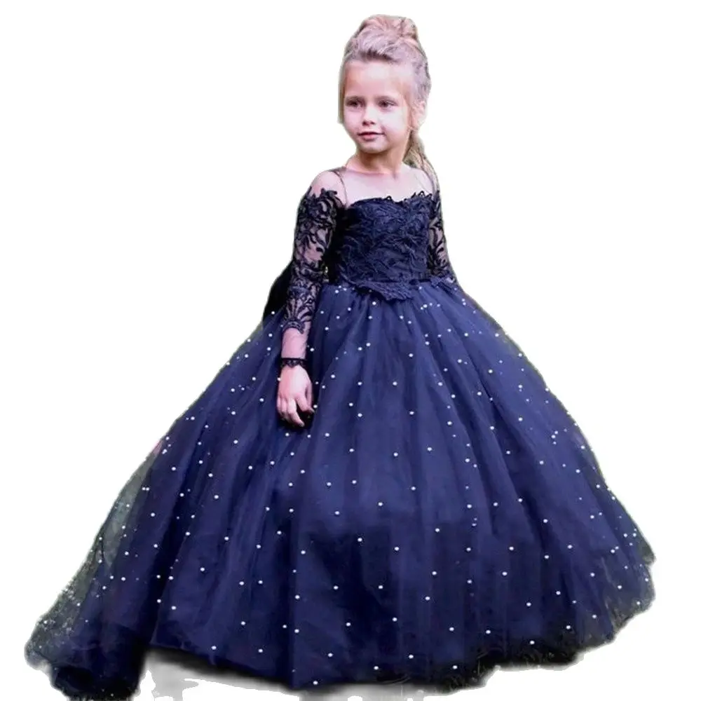 Flower Girl Dresses Tiered Tulle Lace Girls Pageant Dress Long Sleeve Birthday Party Gowns for Girls
Flower Girl Dresses Tiered Tulle Lace Girls Pageant Dress Long Sleeve Birthday Party Gowns for Girls