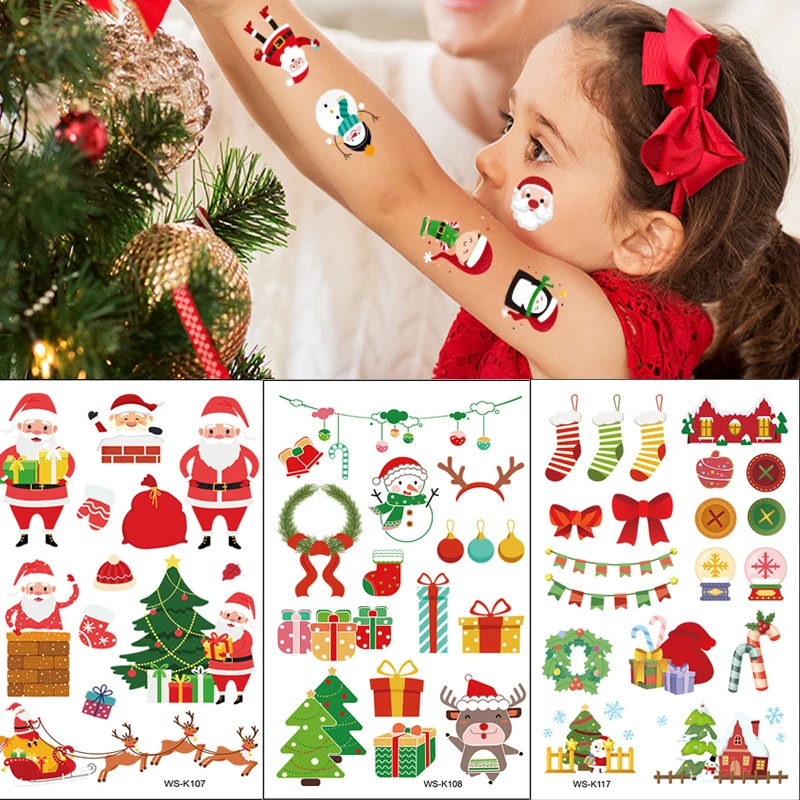 Children Cartoon Christmas Temporary Tattoo Sticker Winter Santa Claus Snowflake Tree Waterproof Temporary Fake Face Arm Sticker
Children Cartoon Christmas Temporary Tattoo Sticker Winter Santa Claus Snowflake Tree Waterproof Temporary Fake Face Arm Sticker