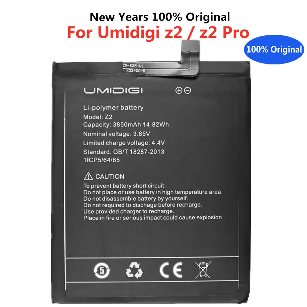 

100% New Original UMI 3850mAh Battery For UMI Umidigi Z2 Z 2 Mobile Phone Batteries Replacement Bateria In Stock Fast Shipping