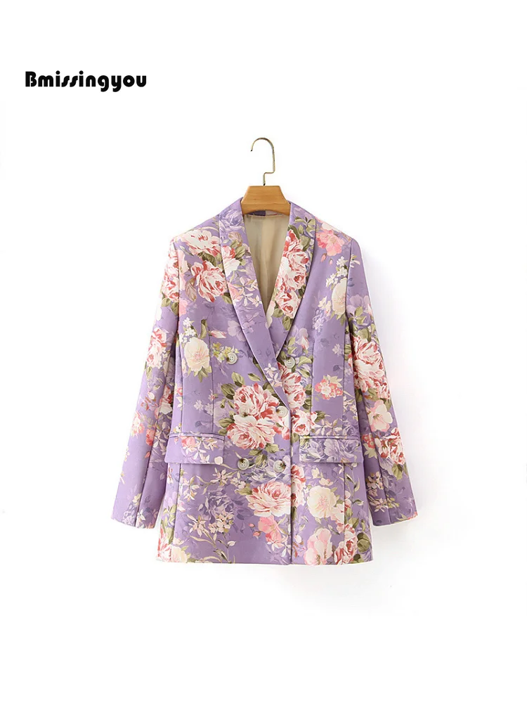 Bmissingyou Floral Printing Women Blazers Double Breasted 2023 New Suit Jacket with Pocket Office Ladies Outwear Long Sleeve
Bmissingyou Floral Printing Women Blazers Double Breasted 2023 New Suit Jacket with Pocket Office Ladies Outwear Long Sleeve