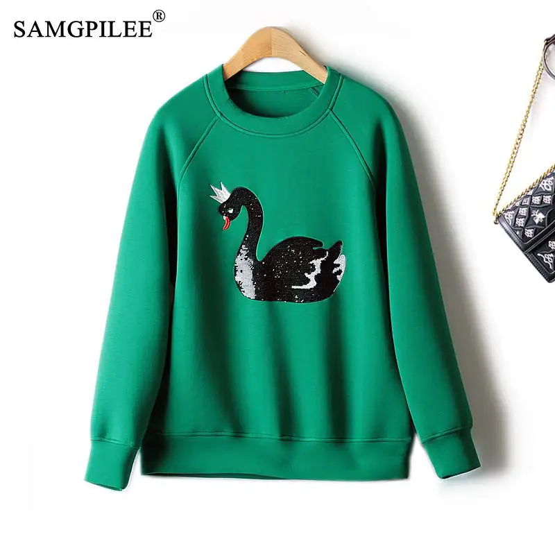 European Air Cotton Dark Green Embroidered Sequin Sweater Women 2022 Spring Autumn O Neck New Loose Space Cotton Sweatshirts 4XL
European Air Cotton Dark Green Embroidered Sequin Sweater Women 2022 Spring Autumn O Neck New Loose Space Cotton Sweatshirts 4XL