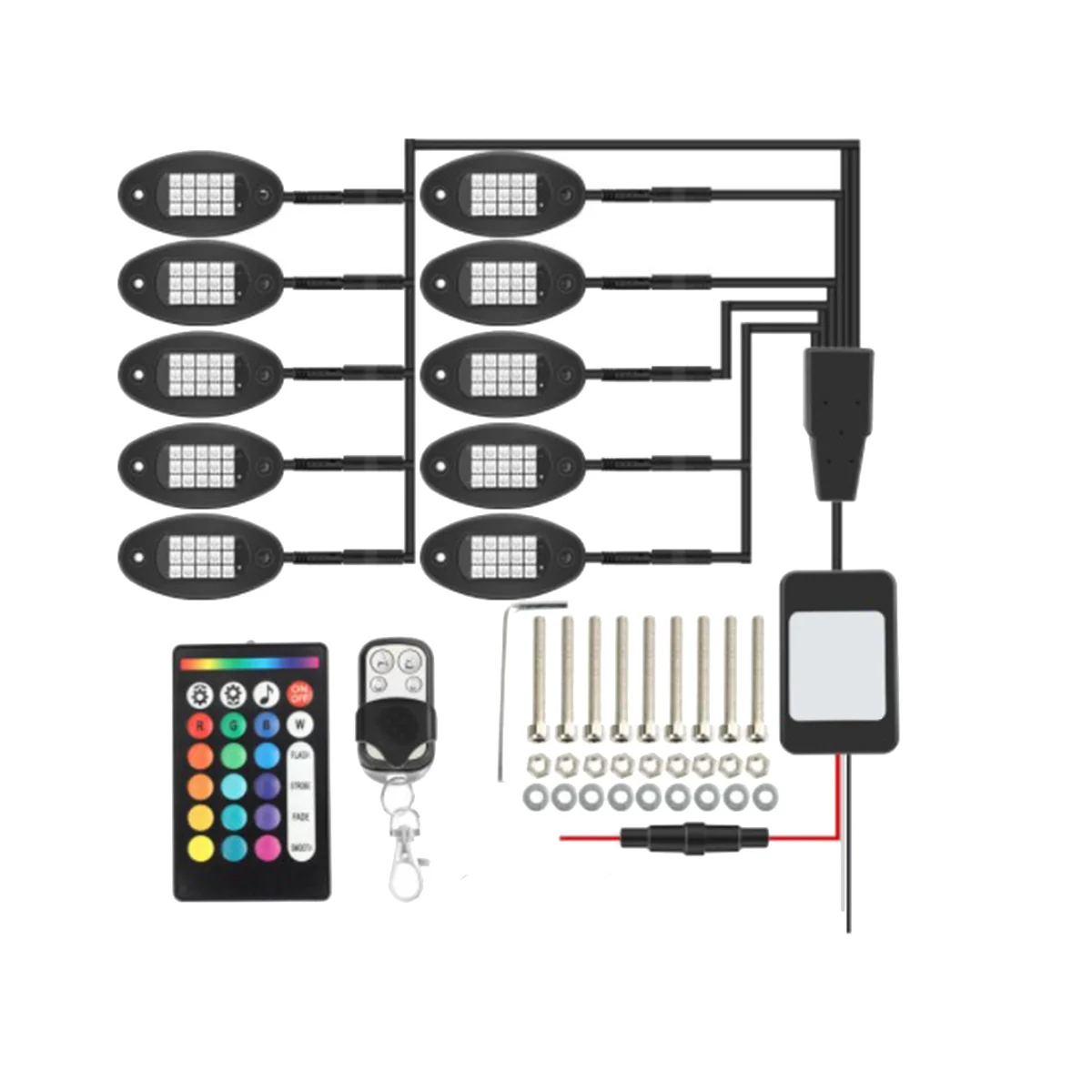 15 LED Colorful Lights Car Lights One Tow Ten Lights Under Car Lights Car Supplies
15 LED Colorful Lights Car Lights One Tow Ten Lights Under Car Lights Car Supplies